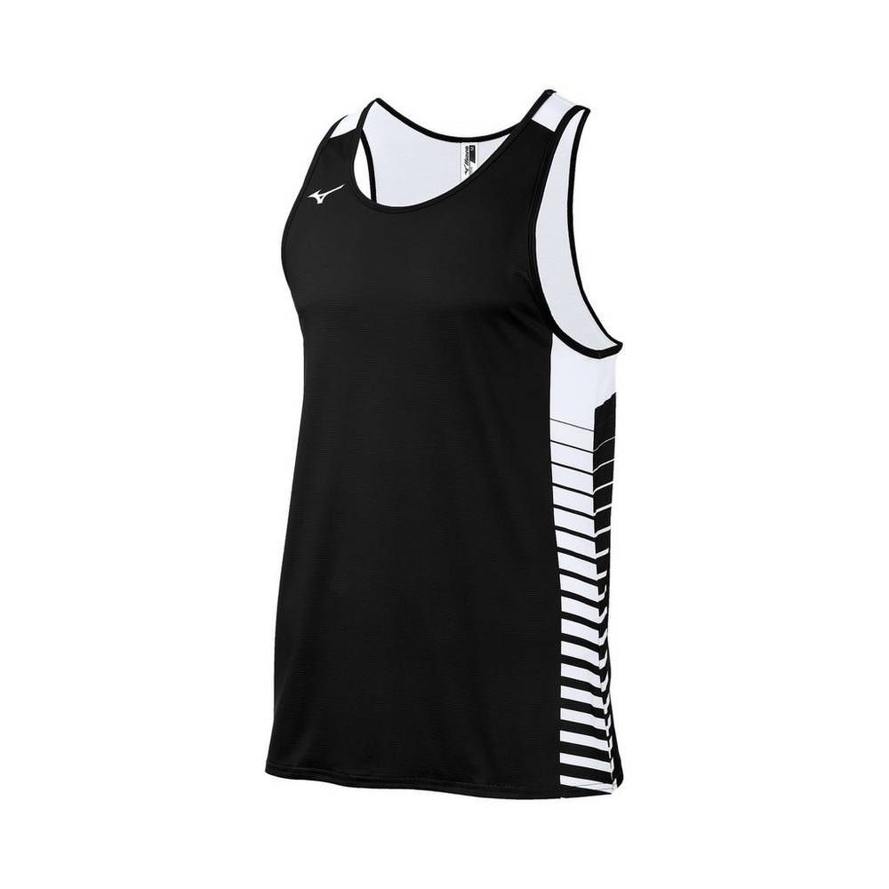 Camiseta De Tirantes Mizuno Team Hombre Negras Outlet WTOG-43160